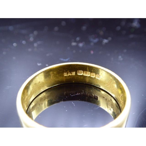 418 - Hallmarked Birmingham 22ct Gold Band Ring (Cut) Weight 5.16 grams