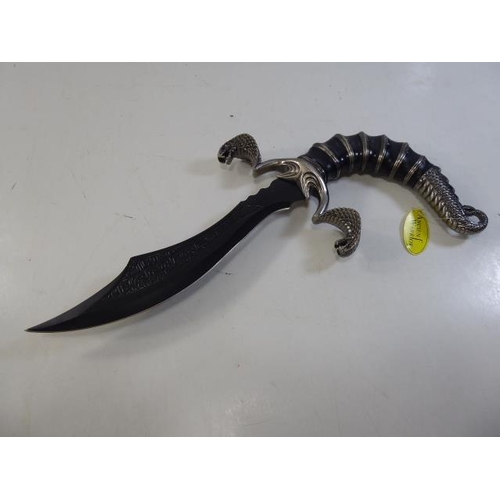 420 - Boxed Double Cobra Stinger Fantasy Knife with display stand