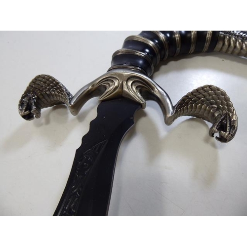 420 - Boxed Double Cobra Stinger Fantasy Knife with display stand