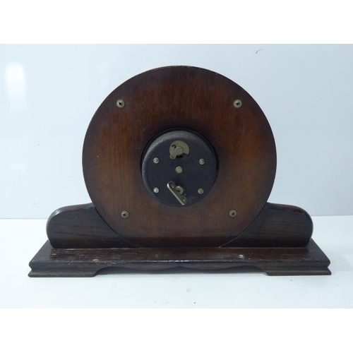 422 - Vintage Wood Cased Smiths Mantle Clock (Working When Tested) 13