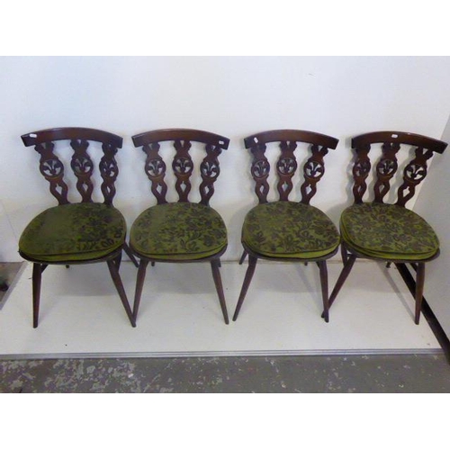 550 - Vintage Ercol Table With Four 375 Fleur De Lys dining chairs