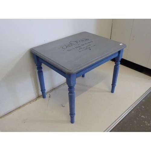 553 - Decoupage Cafe themed Side Table