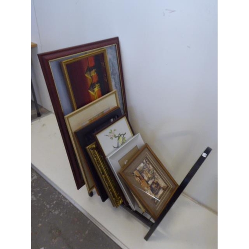 555 - Large Selection of Framed and Glazed Pictures and Prints  (Rack not Included)