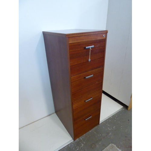 571 - Four Drawer filing cabinet complete with key