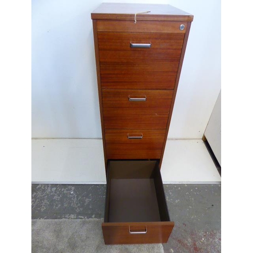 571 - Four Drawer filing cabinet complete with key