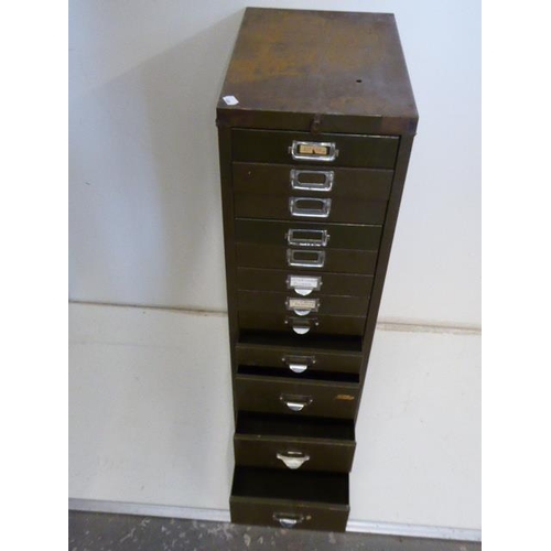 701 - Bisley 12 Drawer Industrial Cabinet