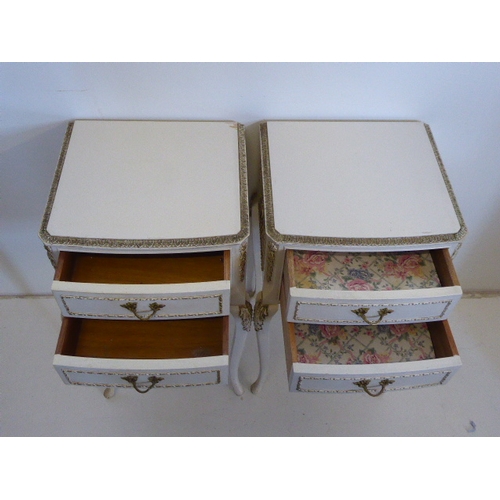 544 - Pair of Cream French Style Bedside Cabinets (27