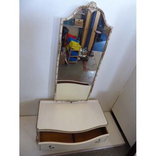 545 - French Cream Style Dressing Mirror with Drawer (64