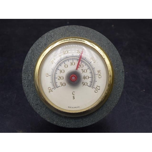 54 - Vintage Handmade Slate Barometer