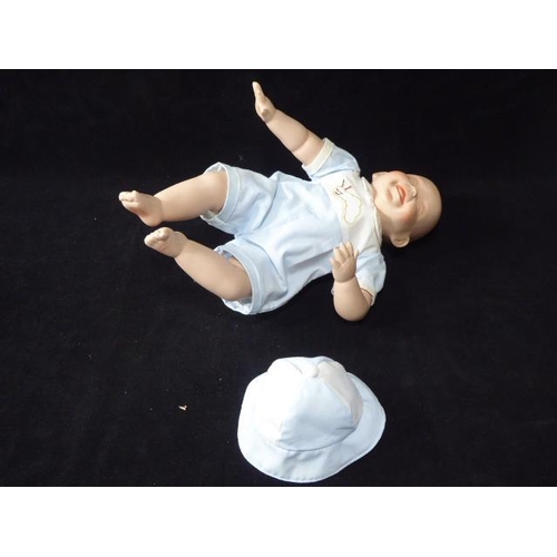 197 - Vintage Kathy Hippensteel Doll with Porcelain Face, Hands and Feet (12