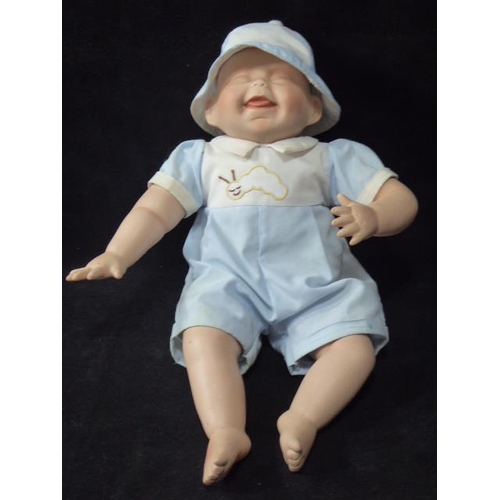 197 - Vintage Kathy Hippensteel Doll with Porcelain Face, Hands and Feet (12
