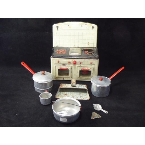 198 - Vintage dolls Items to include Cooker, Pans and other