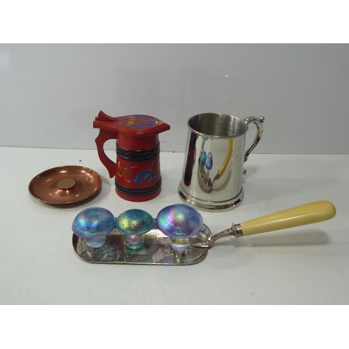 199 - Small Mixed lot to include Bier Stein, handpainted jug and more