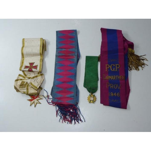 220 - Selection including 3 Sashes and 1 Medal
