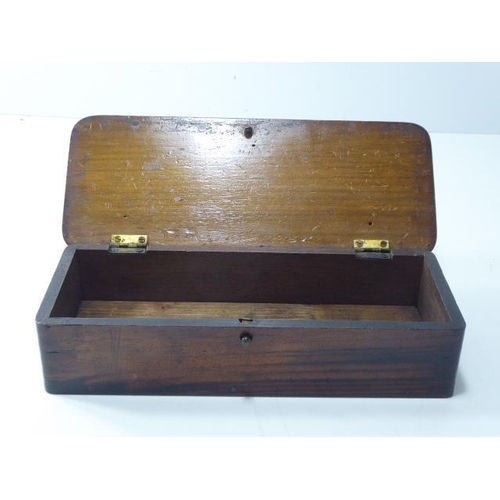 222 - Antique Wooden Glove Box