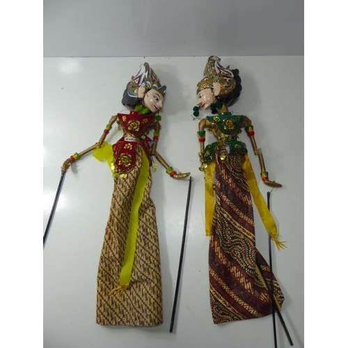234 - Pair on Hand Carved Indonesian Hand Puppets (29