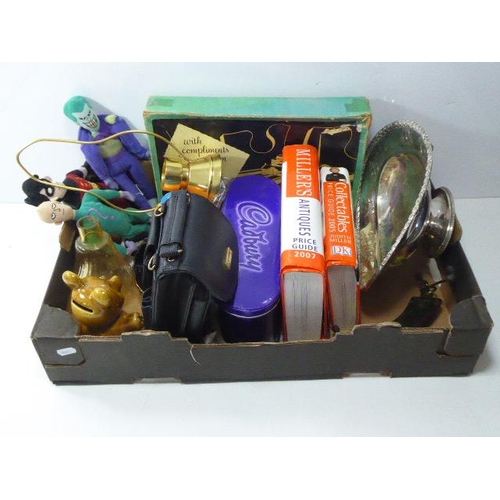 441 - Mixed Box To Include Teddy Bear Money Box, Silver plated fruit Bowl and more