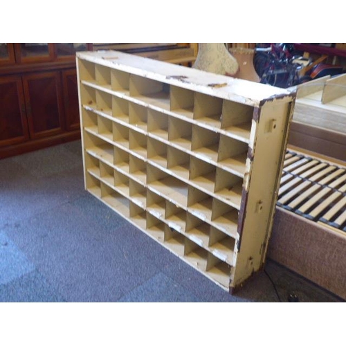 448 - Old postal cabinet Office Mailboxes Letter Sorting Fabric Storage Craft Storage Rustic Size 58.5