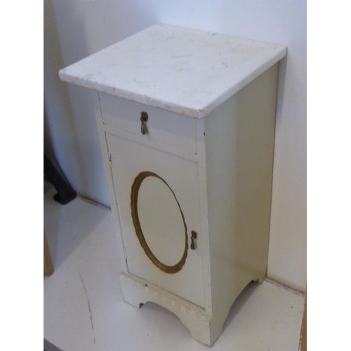 449 - Vintage Cupboard with Detachable Marble top
