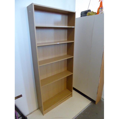458 - Tall Wooden Book/CD/DVD Shelf Storage Size 71