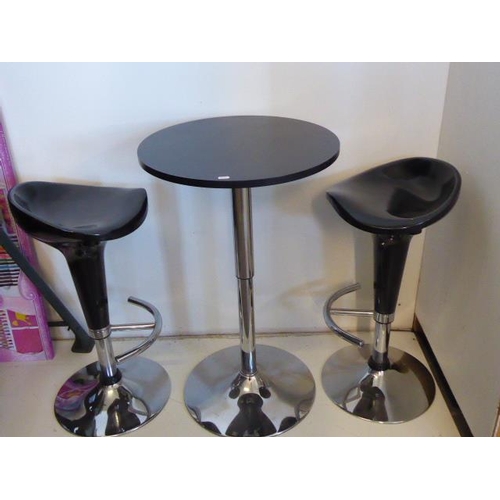 423 - Adjustable Bar Table with Two Adjustable Stools