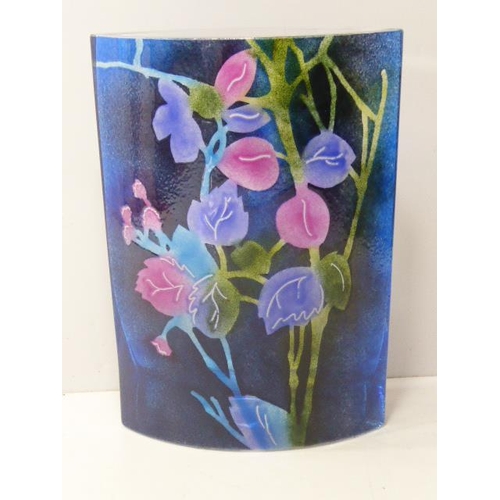 433 - Large Hand painted Swedish Orrefors Signed vase approx 11