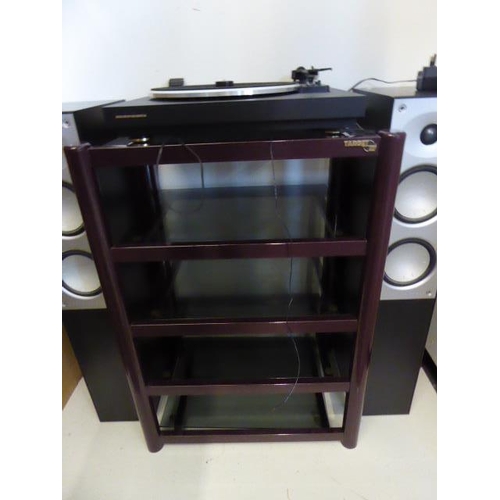 466 - Marantz Turntable With Two Mordaunt-Short Advent 906 120w Tall Speakers With Target Audio Five Tier ... 