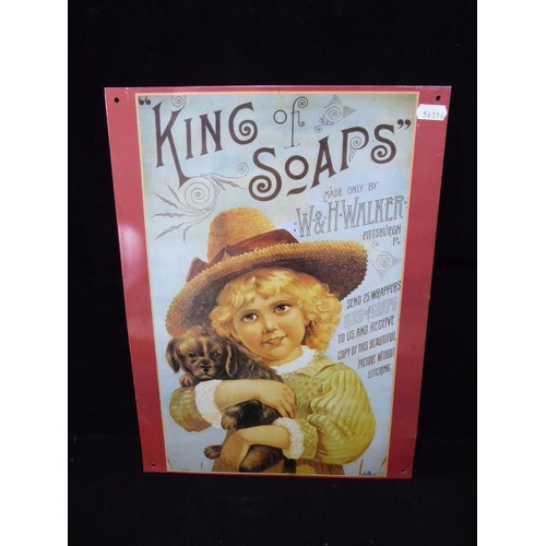 95 - King of Soap Tin Plate Advertising Board (15