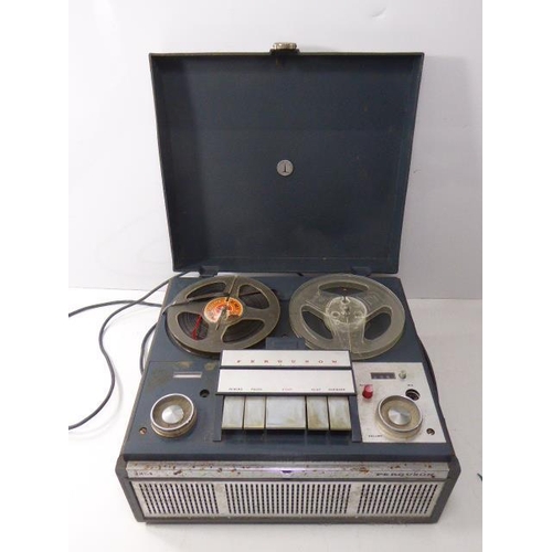 102 - Fergusson 8 Track player as found untested with Vintage 8 track tapes