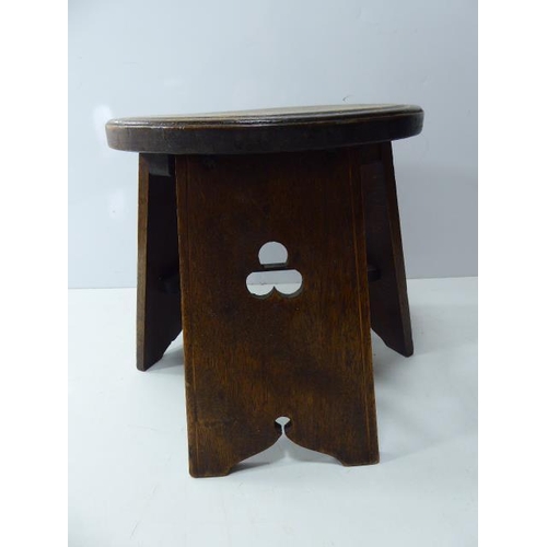 103 - Vintage 3 Legged Stool with Club Design (9.5