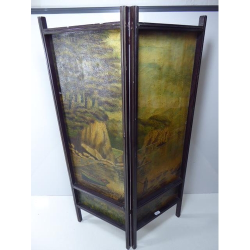 106 - Hand Painted 1887 Screen Signed