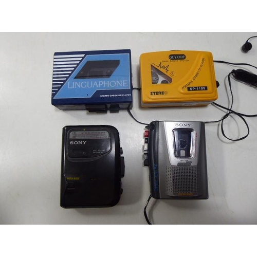 110 - Four Vintage Walkman/Portable Cassette Player