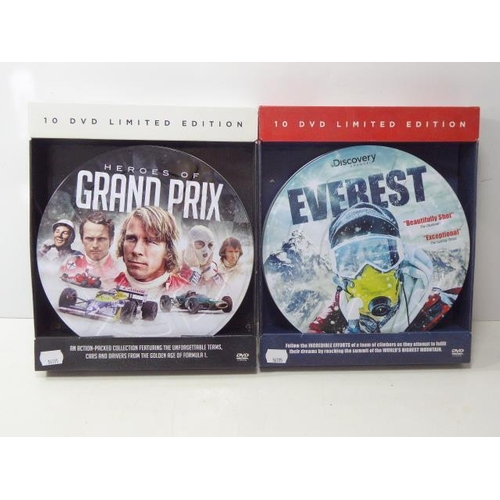 122 - Two Limited Edition 10 DVD Box Sets including Everest and Heroes of Grand Prix