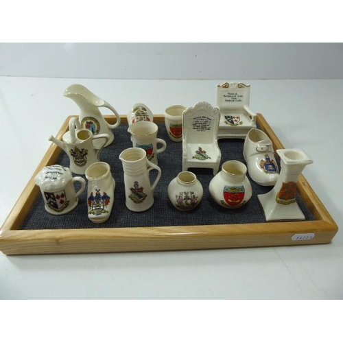 313 - Selection of Crest Ware including Arcadian, Carlton Ware, and Locke & Co