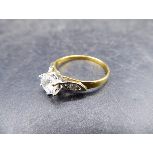 326 - Hallmarked 375 Engagement ring Size P