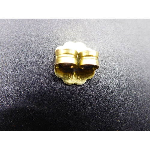 330 - Pair of Art Deco Silver earrings with Gold wash in presentation case