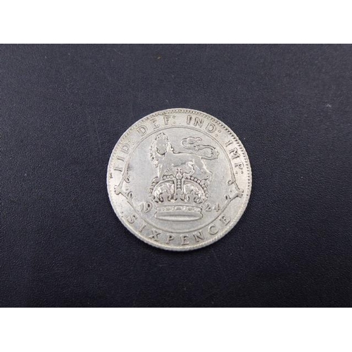 337 - George V 1924 Silver Sixpence