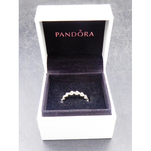 339 - Hallmarked Silver 925 Pandora Ring Size M 1/2