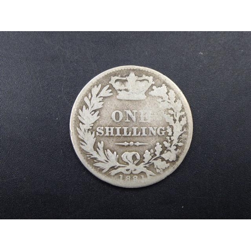 342 - Victorian Silver 1881 Shilling