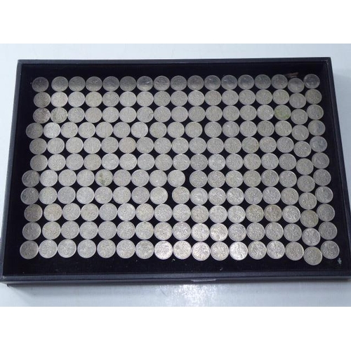 347 - A Tray of Approx 188 Sixpences