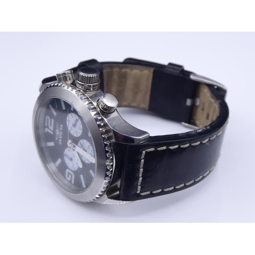 355 - Invicta watch with leather strap (Unauthenticated and possibly replica)