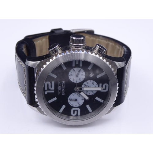 355 - Invicta watch with leather strap (Unauthenticated and possibly replica)