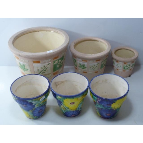 592 - Six Stone Ware Flower Pots