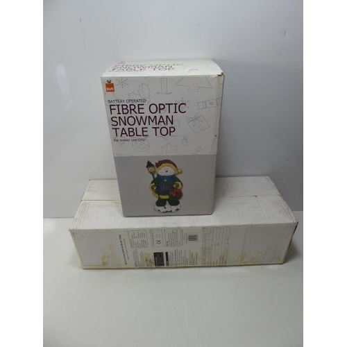 608 - Table top Fibre Optic Tree with Decorative Mantle Swag