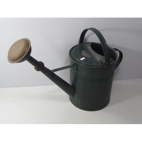 646 - Green Galvanised Watering Can