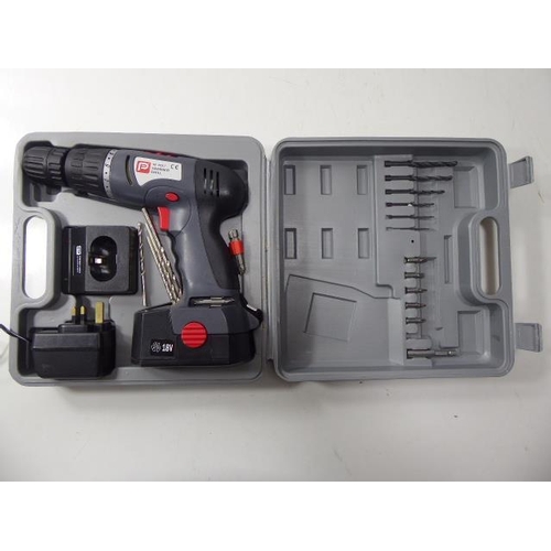 656 - Boxed Performance Power Cordless Hammer Drill Kit (Working When Tested)