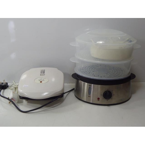 660 - Food Steamer and George Foreman Grilling Machine