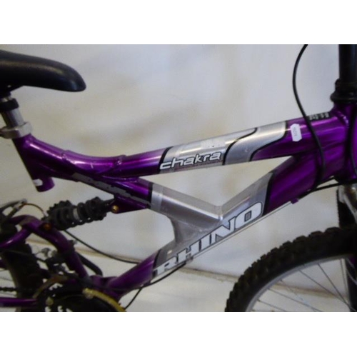 675 - Rhino Chakra Girls Dual Suspension Bike - 24-Inch Wheels, Purple