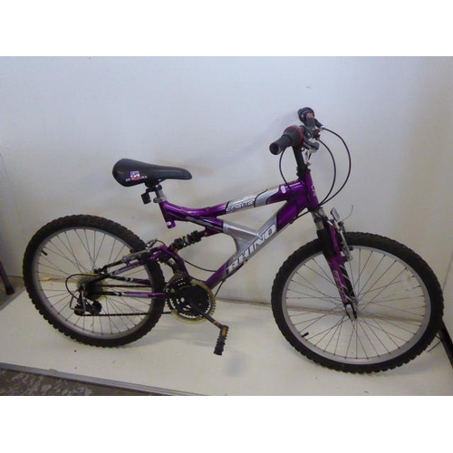 675 - Rhino Chakra Girls Dual Suspension Bike - 24-Inch Wheels, Purple