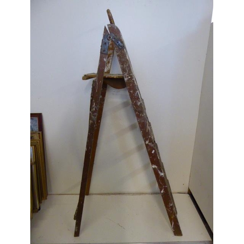 677 - Vintage Wooden Ladder